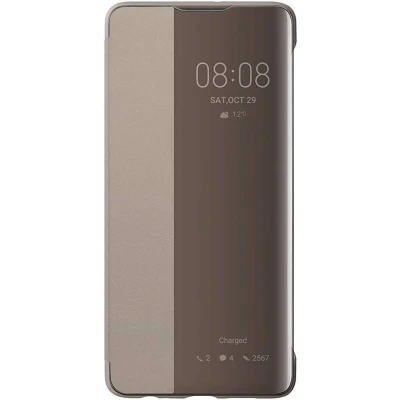 Afbeelding van Flip View Cover geschikt voor Huawei P30 Khaki