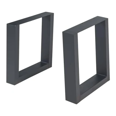 Afbeelding van Stalen onderstel Lülsfeld set van 2 tafelpoot 40x43 cm zwart [en.casa]