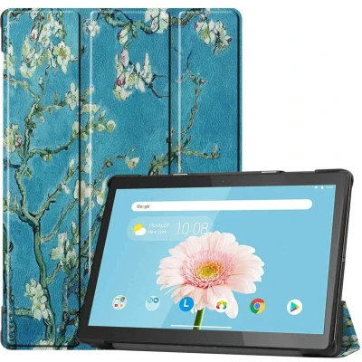 Afbeelding van iMoshion Tablet Hoes Geschikt voor Lenovo Tab M10 Design Trifold Bookcase Meerkleurig /Green Plant