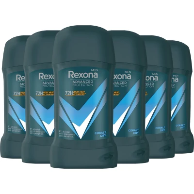 Afbeelding van 6x Rexona Men Deodorant Stick Advanced Protection Cobalt Dry 50 ml