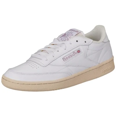 Afbeelding van Reebok Classic CLUB C 85 Vintage Sneakers laag, Dames, Maat: 38, Footwear white/chalk infused lilac Leer en textiel