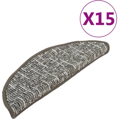 Afbeelding van Trapmatten 15 st 65x25 cm antracietkleurig