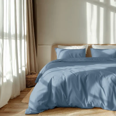 Afbeelding van Dekbedovertrek Luna Uni Lits jumeaux (240 x 200/220 cm) Okergeel Koopjedeal.nl Altijd de beste deal