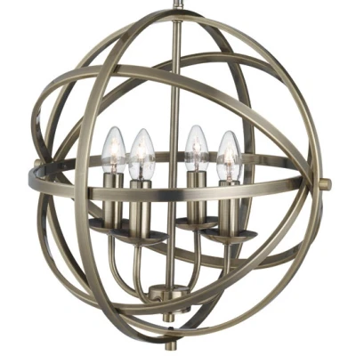 Afbeelding van Searchlight Orbit Luster Ø 46 X 116 Cm Antiek Messing