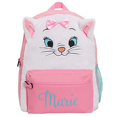 Afbeelding van The Aristocats Marie 3D pluche Rugzak voor meisjes, zacht, kattenmotief, roze, Wit/Roze,