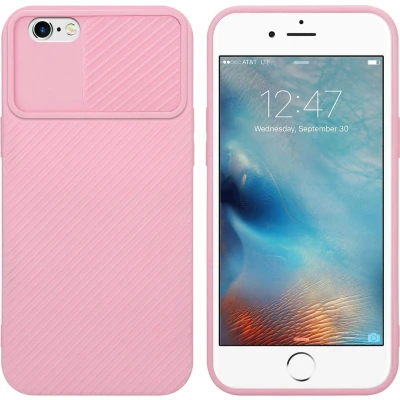 Afbeelding van Cadorabo Hoesje geschikt voor Apple iPhone 6 / 6S in Bonbon Roze Beschermhoes van flexibel TPU silicone Case Cover en met camerabescherming