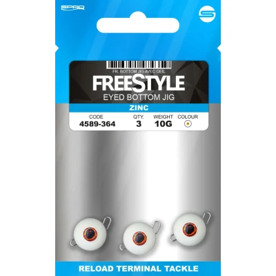 Afbeelding van Spro Freestyle Fs Eyed Bottom Jig Glow White 5gr Loodkoppen