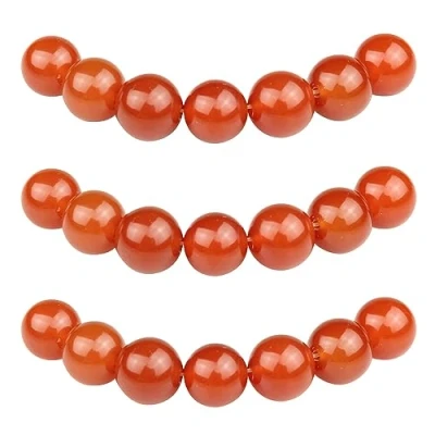 Afbeelding van MJDCB 60 stuks 6 mm natuurlijke ronde rode agaatkralen voor het maken van sieraden, armbanden, halskettingen