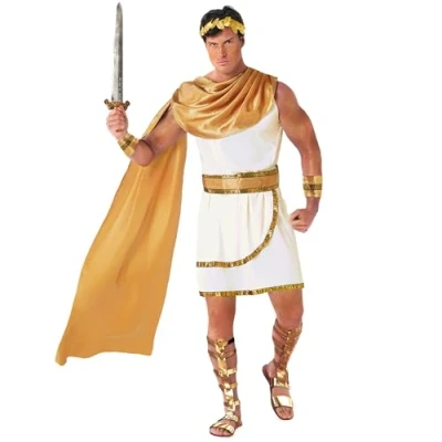 Afbeelding van Morph Gio Greco Romano goud heren XL Romeins kostuum voor heren, Romeinse toga Grieks