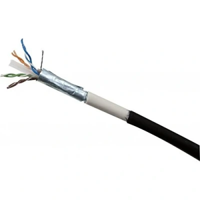 Afbeelding van Exertis Connect patchkabel F/UTP, CAT.6, waterdicht, zwart, 1,0 m Waterdichte met bijzonder smalle... (F/UTP, CAT6, 1 m), Netwerkkabel