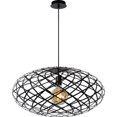 Afbeelding van Lucide WOLFRAM Hanglamp 1xE27 Zwart