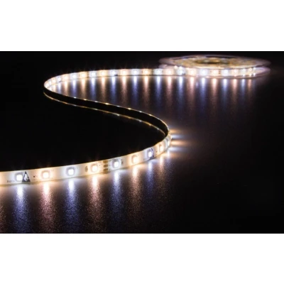 Afbeelding van LED strip met voeding Perel 5 meter (Flexibel, 300 LEDs, 12V, IP20, Warm/Koud wit)