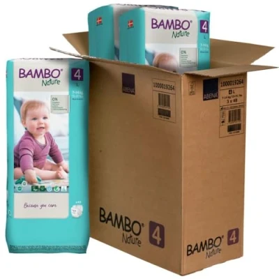Afbeelding van 2x Bambo Nature Luiers Maat 4 (7 14 kg) 48 stuks