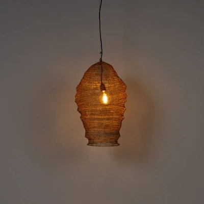 Afbeelding van Lindby hanglamp 1licht IJzer H: 70 cm E27 goud