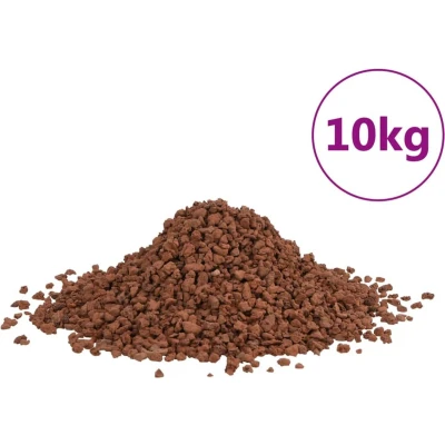Afbeelding van vidaXL Lavastenen 10 kg 5 8 mm rood