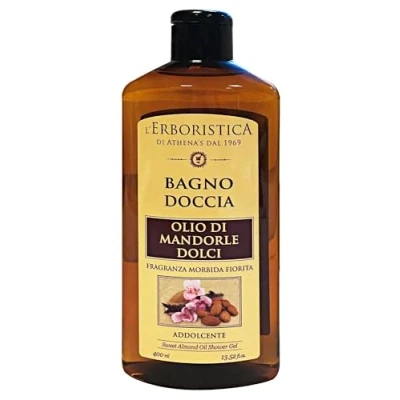 Afbeelding van L&#039;erboristica Bad En Douchegel Almond 400 Ml Vegan Transparant