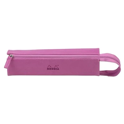 Afbeelding van RHODIA 319021C pennenetui Rhodiarama lila 23 x 5 cm platte opening voor gebruik als pen kunstleer opslag pennen, potloden, kleine benodigdheden