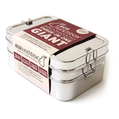 Afbeelding van Eco lunchbox RVS 3 in 1 Giant