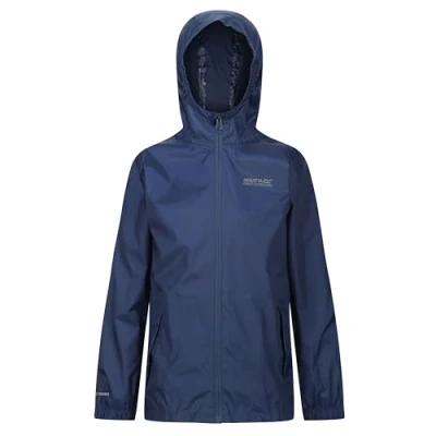 Afbeelding van Regatta Technische en compacte Junior Pack it jassen, waterdicht, uniseks, kinderen, Donkerblauw Geel, 140