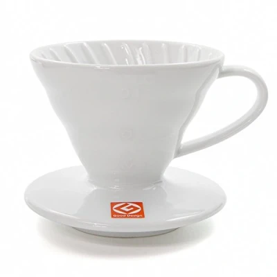 Afbeelding van HARIO Koffiedruppel van kunststof V60, wit, maat 2