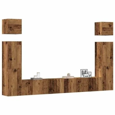 Image de vidaXL Ensemble de meuble TV mural 6 pcs vieux bois d&#039;ingénierie3329141