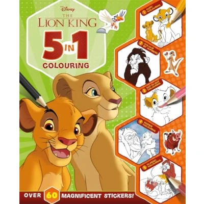 Afbeelding van With dot to dot, colour by numbers, copy colouring, and more! Disney The Lion King: 5 in 1 Colouring
