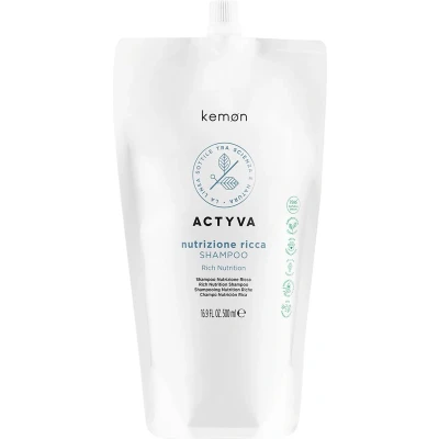 Afbeelding van kemon Actyva Nutrizione Ricca Shampoo Pouch Bag 500 ml