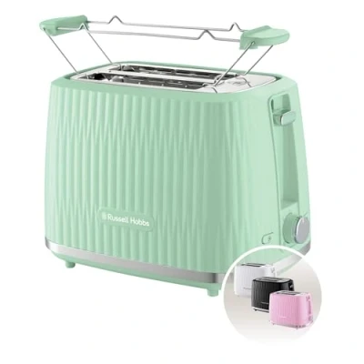 Afbeelding van Russell Hobbs Eden broodrooster [voor 2 sneetjes] (6 bruiningsniveaus, heffunctie, ontdooifunctie, opwarmen en stop, kruimellade, broodjeswarmer,