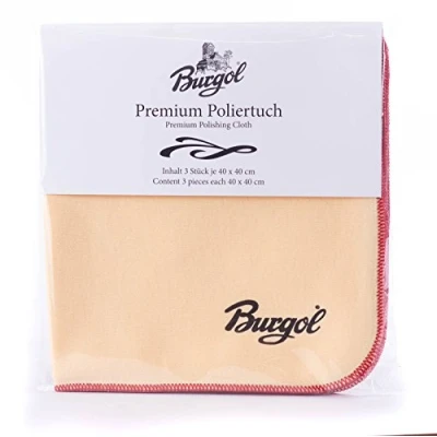 Afbeelding van Burgol Premium Polishing Cloth 3 set Poetsdoeken voor het uitsmeren van creme of poets