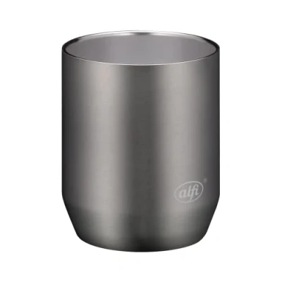 Afbeelding van ALFI City Cup roestvrijstalen mok 280 ml, grijze beker, duurzaam, zonder binnencoating en BPA vrij, ideaal voor kantoor of camping 5567.234.028
