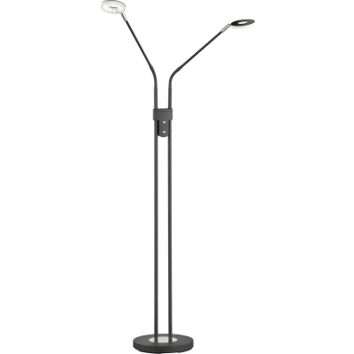 Afbeelding van Dubbele leeslamp vloerlamp LED geïntegeerd dim to warm
