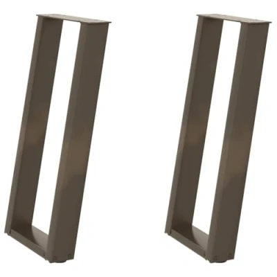 Afbeelding van vidaXL Console tafelpoten 2st U vormig 28x(72 73)cm staal naturel