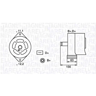 Afbeelding van Magneti Marelli Alternator/Dynamo 063320025010