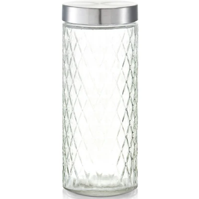 Afbeelding van Zeller Storage Glass 2000 ml w. metal lid