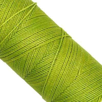 Afbeelding van Linhasita Spoel gewaxt garen, 100 g/170 m, polyester, 1 mm dik, macramé, 30 kleuren, appelgroen