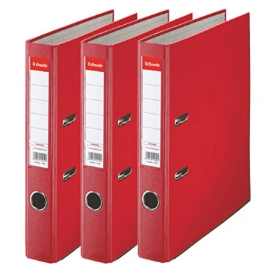 Afbeelding van Esselte, Essentials, set van 3 ordners, rood, rug 50 mm, A4, PP, 624296