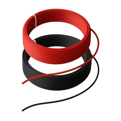 Afbeelding van Premium X FLRY B Lot de câbles asymétriques pour véhicules, motos, remorques, caravanes 20 m 1 mm² Rouge/noir