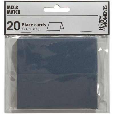 Afbeelding van Plaatskaarten, blauw, afm 9x4 cm, 220 gr, 20stuks