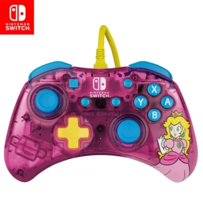 Image de Manette filaire Pdp Rock Candy Bubblegum Peach pour Nintendo Switch Rose et blue