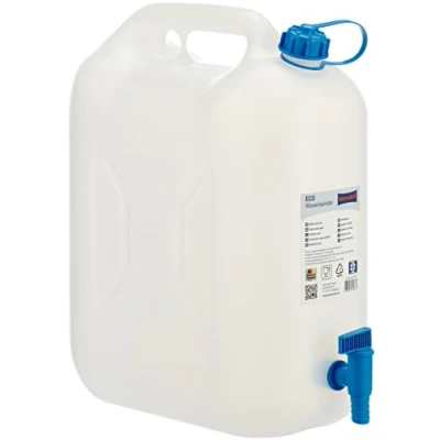 Afbeelding van hünersdorff 817700 Eco waterjerrycan met vaste afvoerkraan/wateruitloop 22 liter (met kraan)