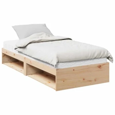 Afbeelding van vidaXL Slaapbank met matras 90x200 cm massief grenenhout