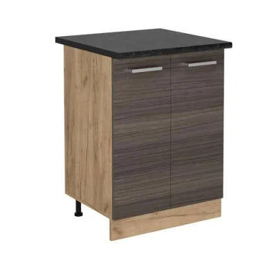 Afbeelding van Vicco Keukenonderkast R Line, Edel grijs/Krachtige eik goud, 60 cm , WB Antraciet