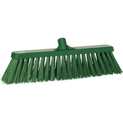 Afbeelding van Vikan Bezems en Vegers Brede Harde Bezem Met Polyester Vezels 530x90x175mm. Groen