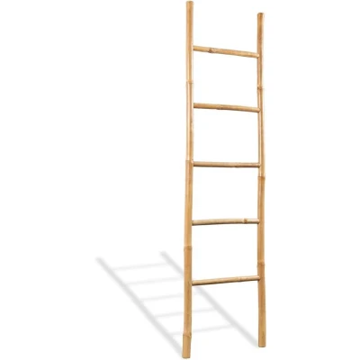 Afbeelding van Handdoekladder met 5 sporten 150 cm bamboe