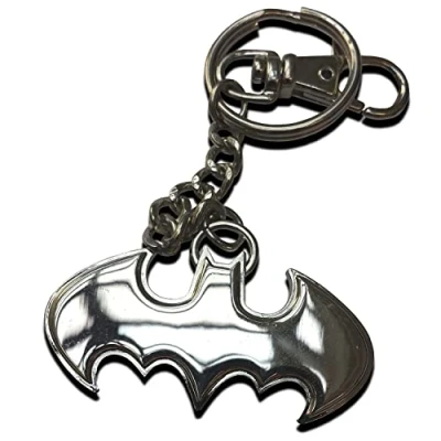 Afbeelding van The Noble Collection Batman Logo Keychain Zilverkleurig
