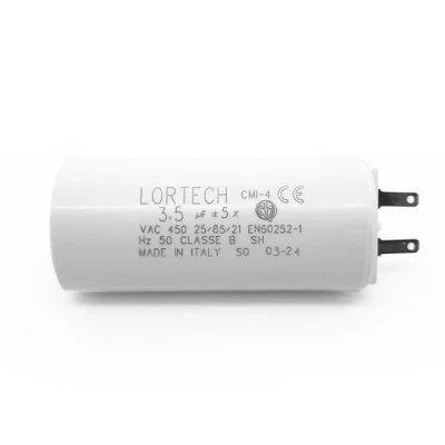 Afbeelding van Condensator 3,5 μF connectoren 2,8 mm platte bodem voor rolluiken (1)