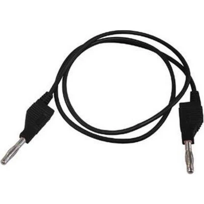 Afbeelding van Velleman Meetsnoer, banaanstekker 4 mm, dubbel geïsoleerd, stapelbaar, spuitgegoten, zeer soepel, kabellengte 100 cm, zwart, maximaal 30 V/3 A