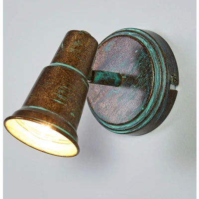 Afbeelding van Lindby buitenspot 1licht metaal H: 10.5 cm E14 kopergroen