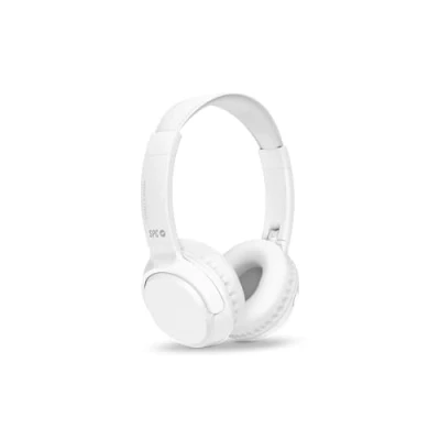 Afbeelding van SPC Heron 2 Studio Draadloze Bluetooth hoofdtelefoon, eco, 50 uur batterij, dubbele gelijktijdige verbinding, geïntegreerde microfoon, verstelbaar en opvouwbaar, wit, van gerecycled kunststof
