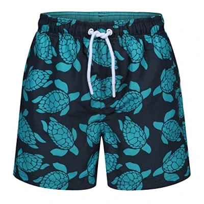 Afbeelding van Ript Performance Essentials Badpak voor jongens, schildpad, marineblauw/turquoise, 7 8 jaar